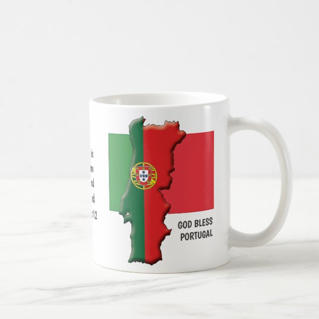 Anpassningsbar Patriotic VÄLSIGNA DIG PORTUGAL Kaffemugg (Höger)