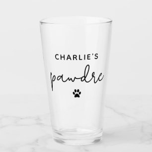 Anpassningsbar Pawdre Typography Hund Pappa New Hu Glaskopp