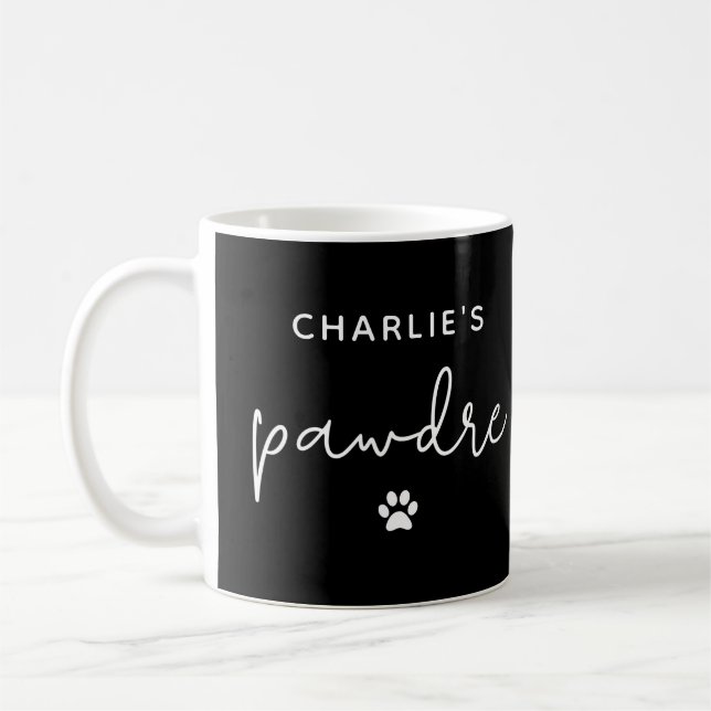 Anpassningsbar Pawdre Typography Hund Pappa New Hu Kaffemugg (Vänster)