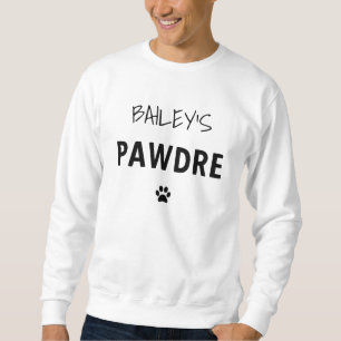 Anpassningsbar Pawdre Typography Hund Pappa New Hu Lång Ärmad Tröja