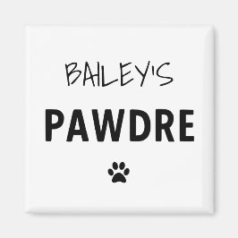 Anpassningsbar Pawdre Typography Hund Pappa New Hu Magnet