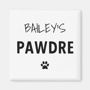 Anpassningsbar Pawdre Typography Hund Pappa New Hu Magnet