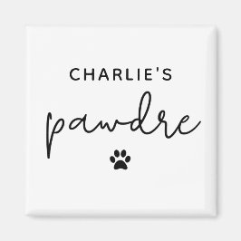 Anpassningsbar Pawdre Typography Hund Pappa New Hu Magnet