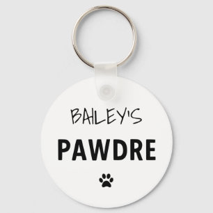 Anpassningsbar Pawdre Typography Hund Pappa New Hu Nyckelring
