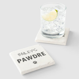 Anpassningsbar Pawdre Typography Hund Pappa New Hu Stenunderlägg