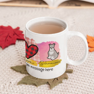 Anpassningsbar Peace Kärlek minister Schnauzer med Kaffemugg
