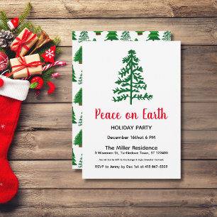 Anpassningsbar Peace on Earth Julfest Inbjudningar