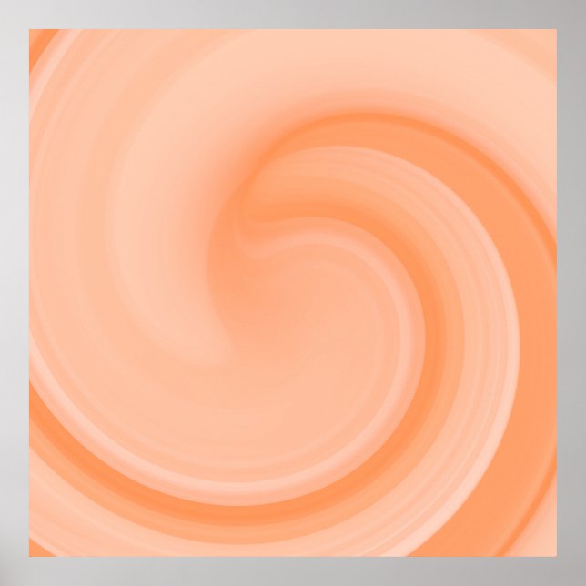 Anpassningsbar Peach Fuzz Wave Poster (Framsidan)