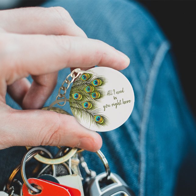 Anpassningsbar Peacock Feather Keychain (Skapare uppladdad)