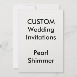 Anpassningsbar PEARL SHIMMER-bröllopsinbjudningar  Inbjudningar