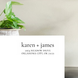 Anpassningsbar Peles Namn med Plus-Returadress Stämpel