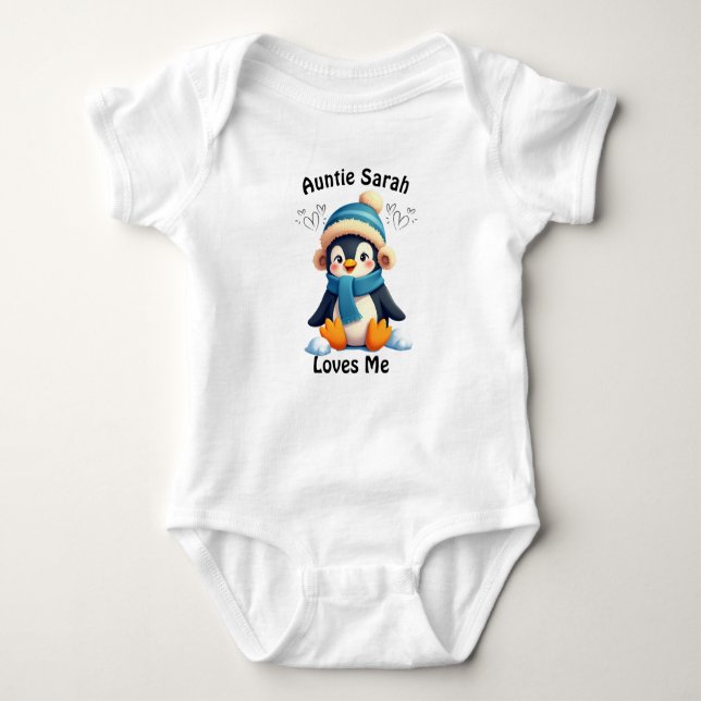 Anpassningsbar Penguin Baby Kostym - Auntie Sarah  T Shirt (Framsida)