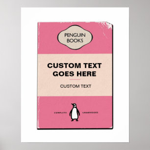 Anpassningsbar Penguin Bok Cover Poster Personli