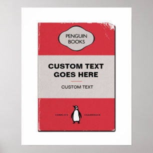Anpassningsbar Penguin Bok Cover Poster Personli