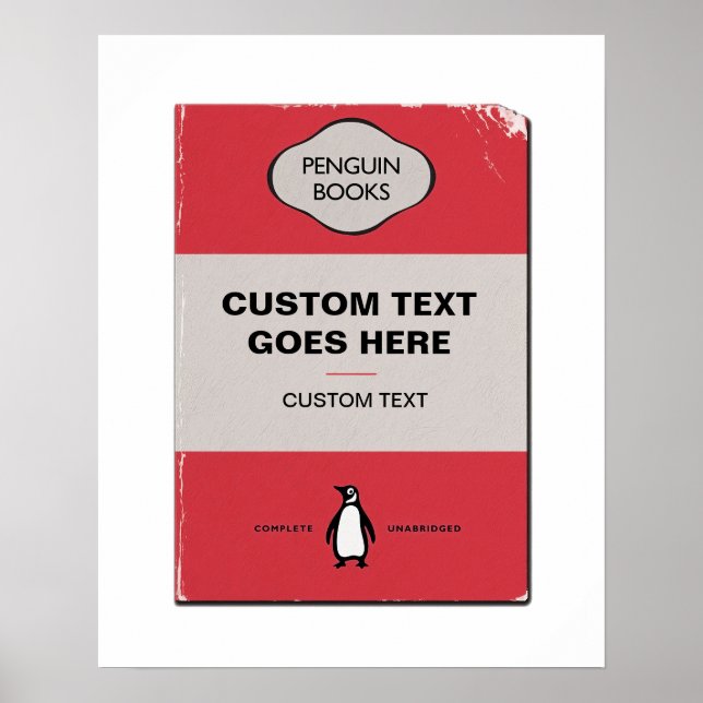 Anpassningsbar Penguin Bok Cover Poster | Personli (Framsidan)
