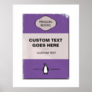 Anpassningsbar Penguin Bok Cover Poster Personli