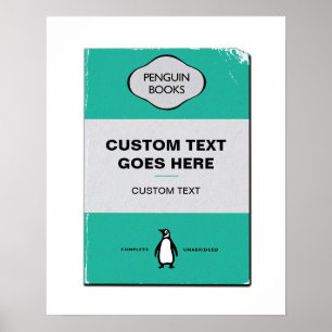 Anpassningsbar Penguin Bok Cover Poster Personli