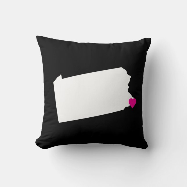 Anpassningsbar Pennsylvania-staten Kärlek Reversib Kudde (Framsida)