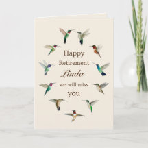 Anpassningsbar Pension Hummingbird Card