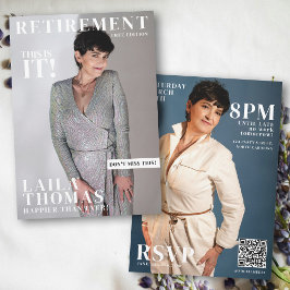 Anpassningsbar Pension Party Magazine Cover Photos Inbjudningar