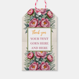 Anpassningsbar Peony Ro Rosa Gift Märkre skapar di Presentetikett