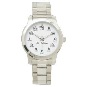 Anpassningsbar Periodic Bord Science Inslag Watch Armbandsur