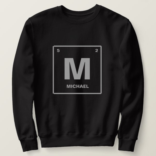 Anpassningsbar: Periodisk bord Birthday T-Shirt Lång Ärmad Tröja (Design framsida)