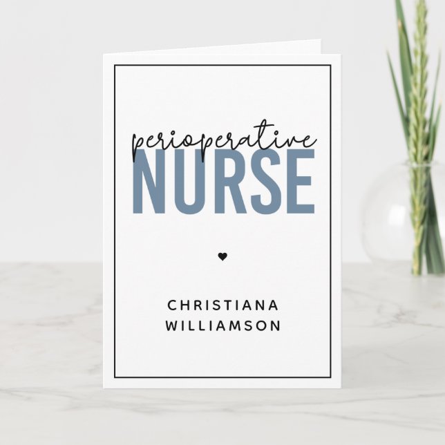 Anpassningsbar Perioperativ Nurse RN- eller Nurse- Kort (Framsida)