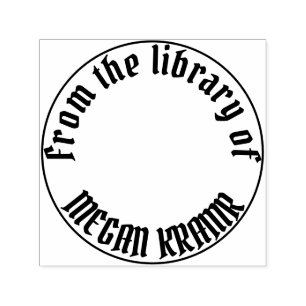 Anpassningsbar Personal Bibliotek Frimärke Självfärgande Stämpel