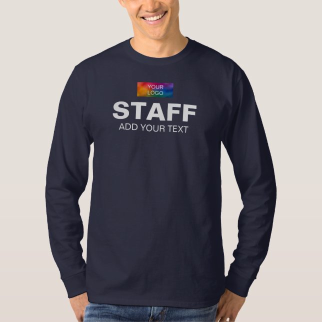 Anpassningsbar Personal Company Logotyp Text Manar T Shirt (Framsida)