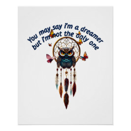 Anpassningsbar Personalize Boho Uggla Benice Hippi Perfect Poster