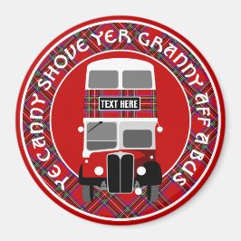 Anpassningsbar Personalize Scottish Tartan buss Ma Magnet