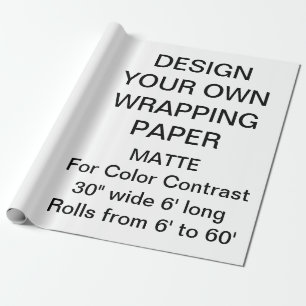 Anpassningsbar personifierade 30" x 6' Matte Presentpapper
