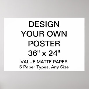 Anpassningsbar personifierade 36" x 24" värderar poster