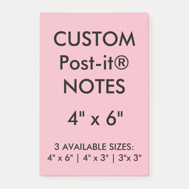 Anpassningsbar personifierade 4" x 6" Postar-it® Post-it Block (Framsida)