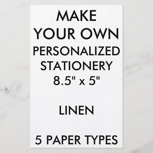 Anpassningsbar personifierade linnebrevpapper 8,5" brevpapper (Framsida)