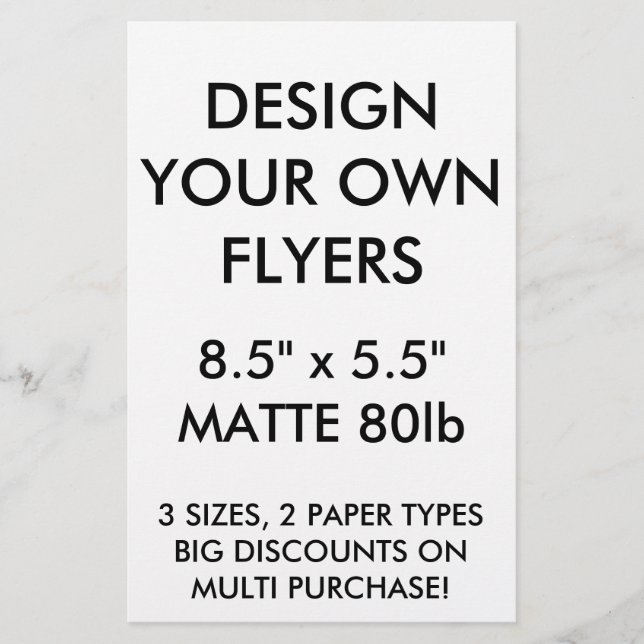 Anpassningsbar Personlig 8,5 x 5,5-tums Glossbara  Flygblad (Framsidan)