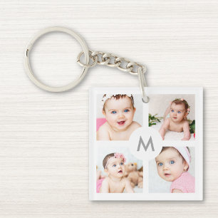 Anpassningsbar Personlig 8 Photo Collage Monogram