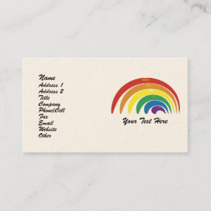 Anpassningsbar Personlig Abstrakt Rainbow Biz Card Visitkort
