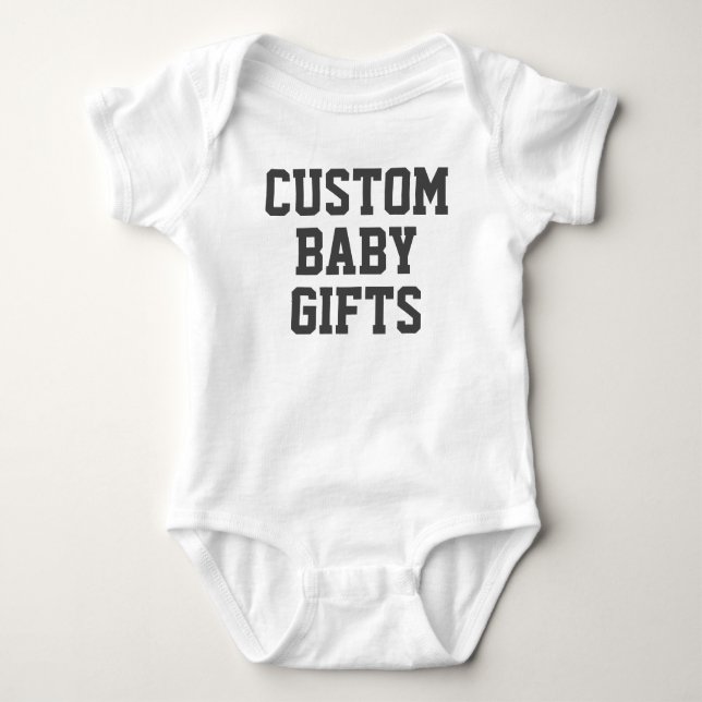 Anpassningsbar Personlig Baby Bodykostym T Shirt (Framsida)