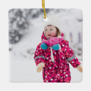 Anpassningsbar Personlig Baby Photo Ornament Templ