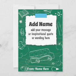 ANPASSNINGSBAR Personlig Back to school och årsslu Julkort