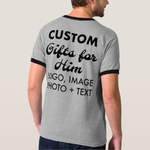 Anpassningsbar personlig Baksida Manar Ringer T-Sh T Shirt