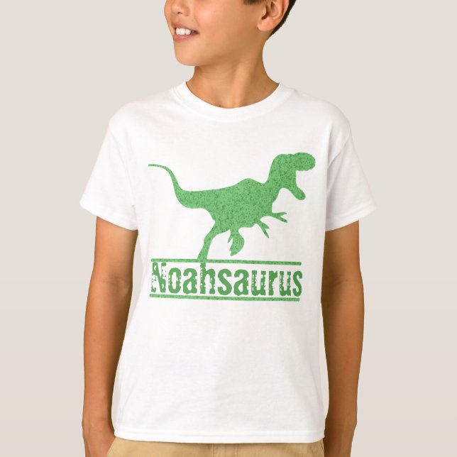 Anpassningsbar Personlig Birthday Dinosauer Family T Shirt (Framsida)