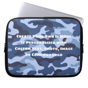 Anpassningsbar Personlig Blue- och Black Camo Laptop Fodral