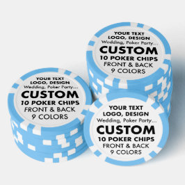 Anpassningsbar personlig BLUE Poker Chip Poker Marker