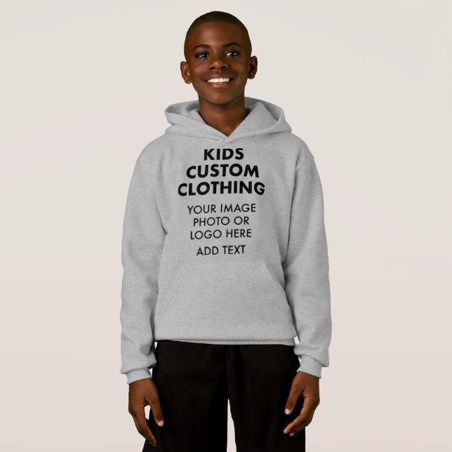 Anpassningsbar Personlig BOY'S PULLOVER HOODIE - G T Shirt (Hel framsida)