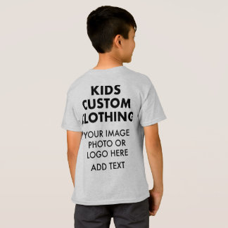 Anpassningsbar Personlig BOY'S T-SHIRT - ASH GRÅTT