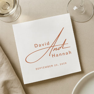 Anpassningsbar Personlig Bröllop Napkins med Namn Pappersservett