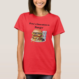 Anpassningsbar Personlig Burger Restaurant Middag  T Shirt